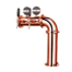 2 Tap Economy Elbow-R Tower Brushed Copper finish