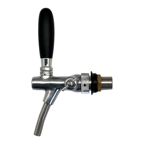 Flow Control Polished 100% Stainless Steel Tap with SS Spout -35mm Shank and 10mm Bore