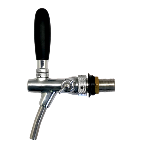 Flow Control 100% Stainless Steel Tap with SS Spout - 55mm Shank and 10mm Bore
