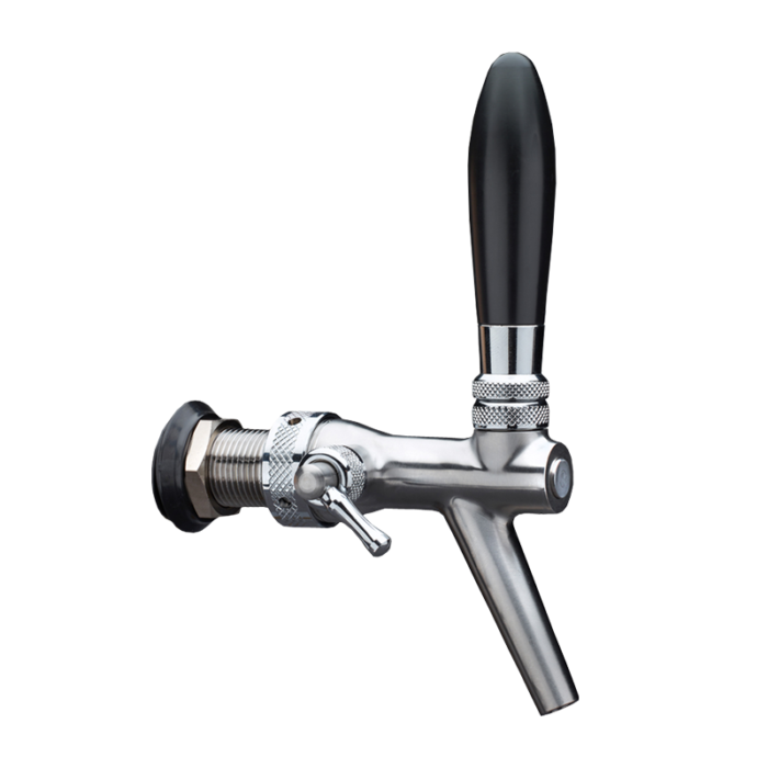 Flow Control 100% Stainless Steel 316 Tap with Long Spout - 35mm Shank and 10mm Bore