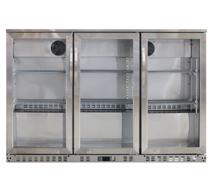 Stainless Steel Back Bar Cooler with Triple Door - Image 2