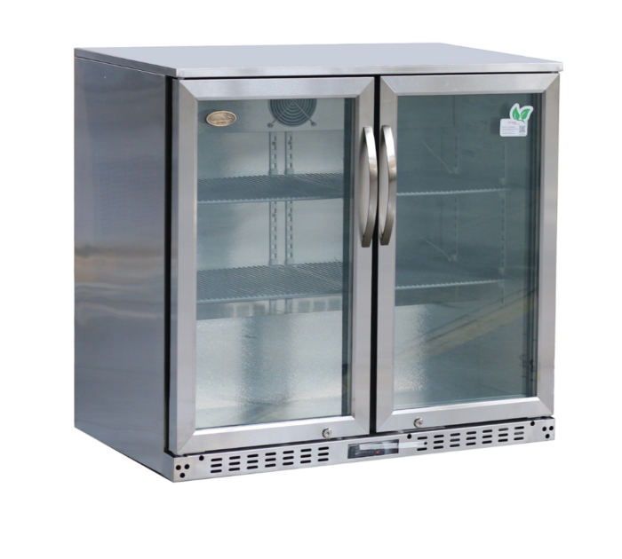 Stainless Steel Back Bar Cooler with Double Door