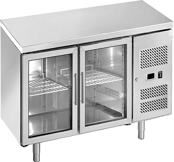 Stainless Steel Back Bar Cooler- Double Door With Side Cooling-C2682