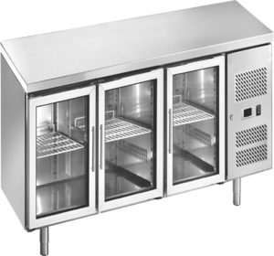 Stainless Steel Back Bar Cooler- Triple Door With Side Cooling