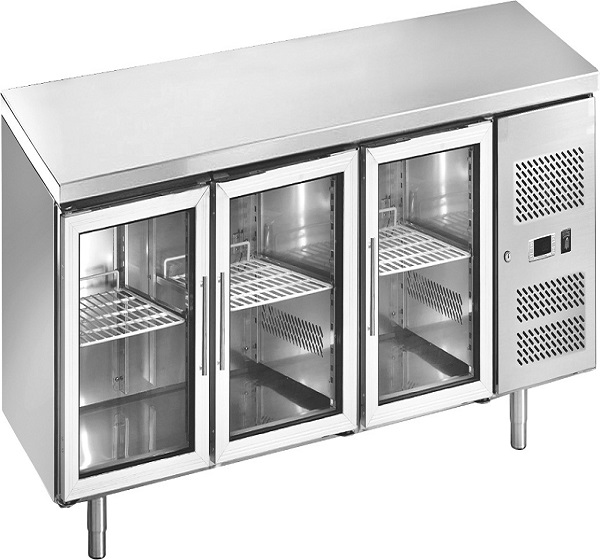 Stainless Steel Back Bar Cooler- Triple Door With Side Cooling-C2683